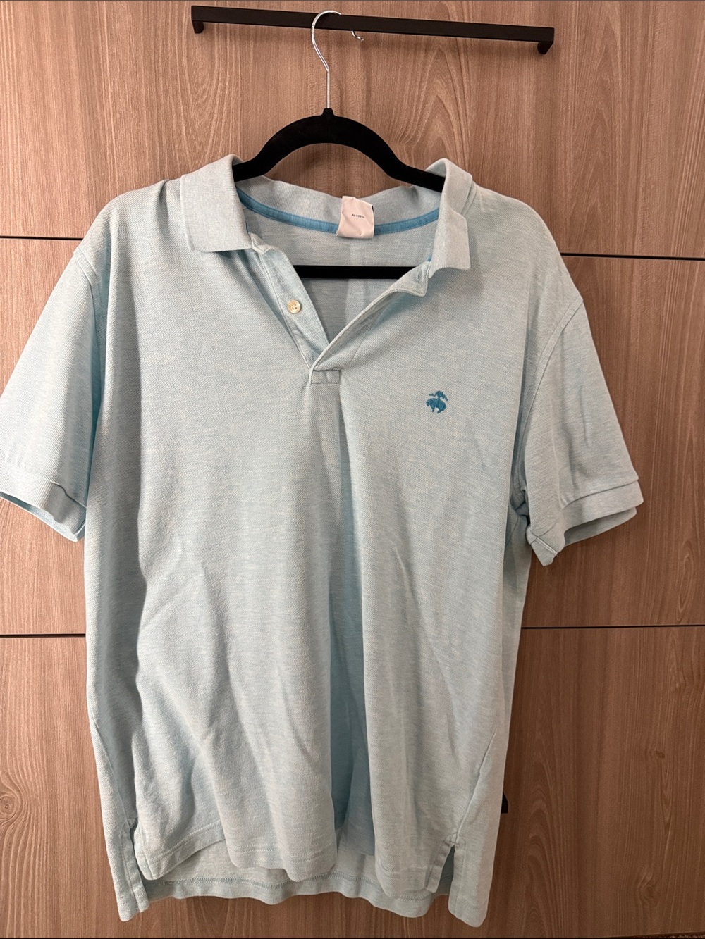 Brooks Brothers Pale Blue Polo Shirt with Embroidered Logo